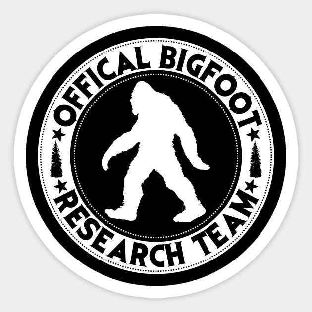 Official Bigfoot Research Team Bigfoot Sasquatch Sticker by Biden's Shop